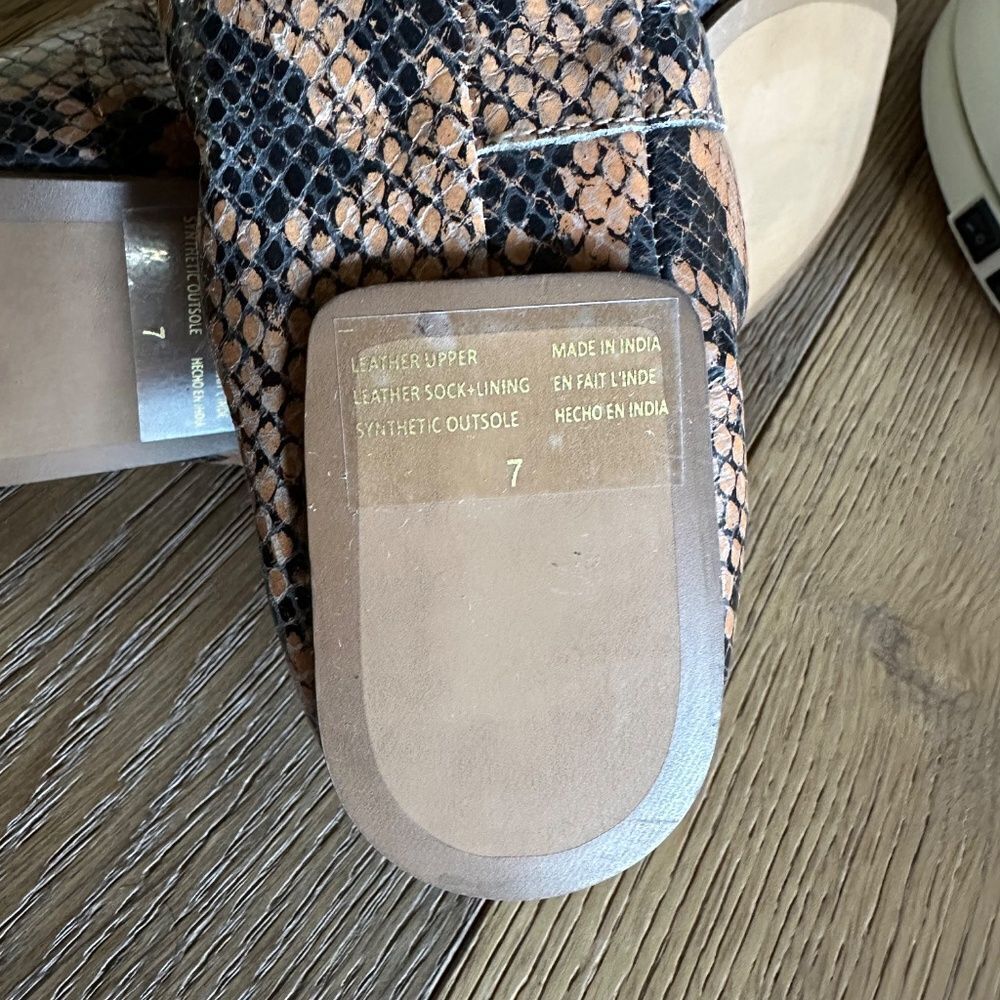 Seychelles Breathless Snake Print Square Toe Ballet Flats Size 7 NWOB - Picture 12 of 13